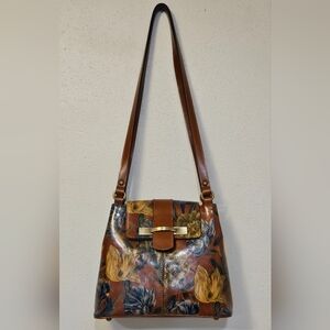 Patricia Nash Enlightened Garden Floral Larone Leather Bag
